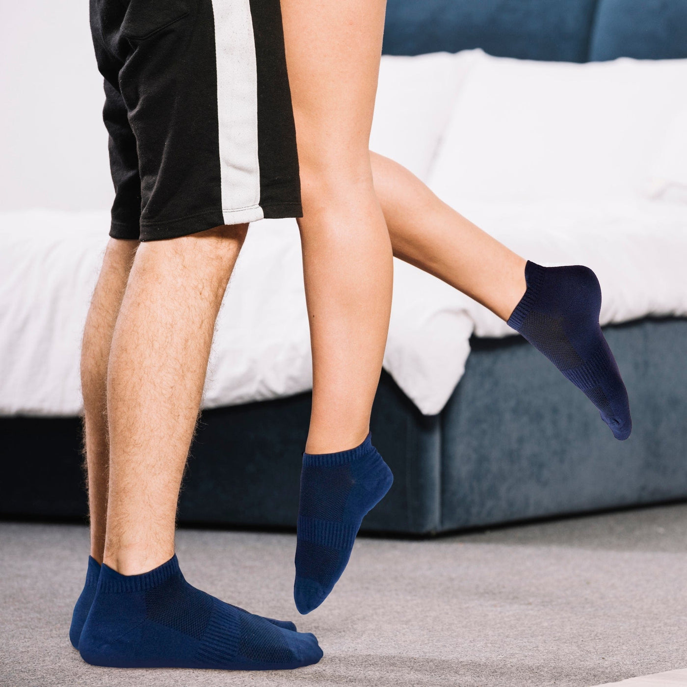 Unisex Ankle Socks - Bamboo Low Cut Ankle Breathable Sports #color_navy