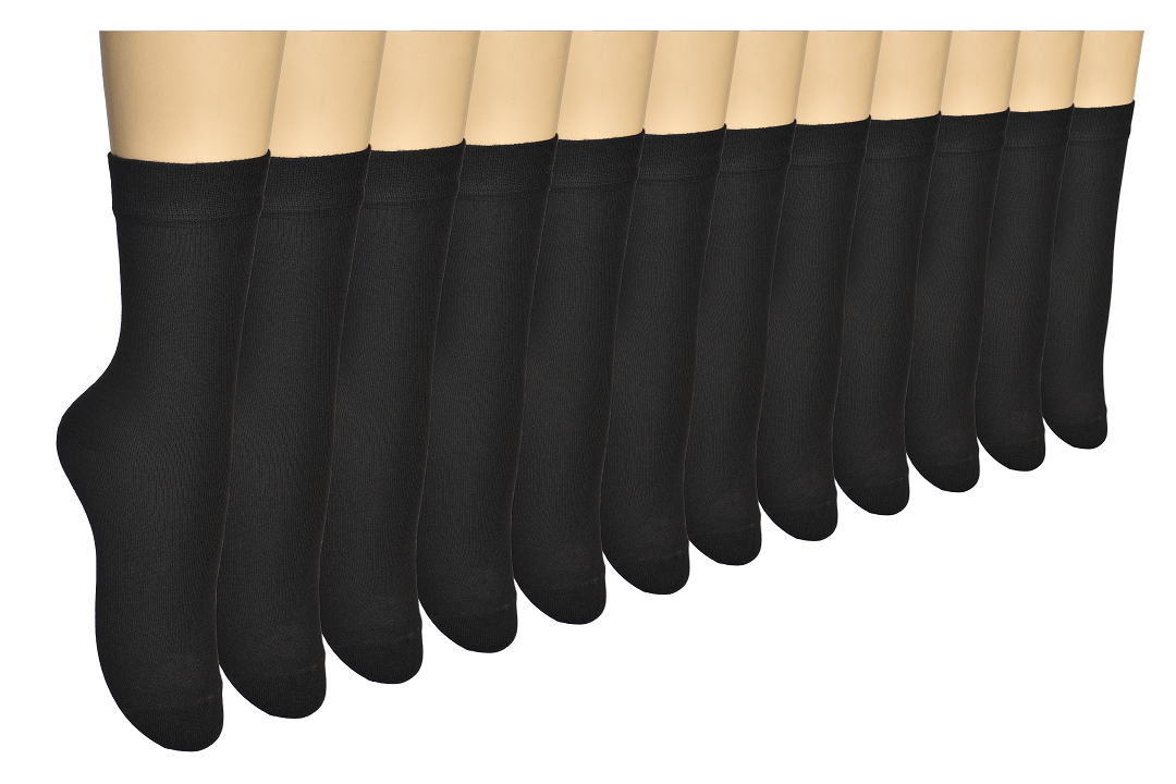 12 Pairs Women's Above Ankle Bamboo Socks | US Best Collection
