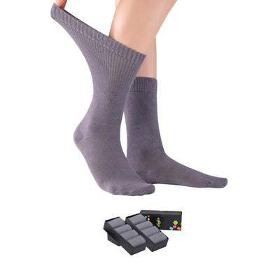 Women's Diabetic Crew Socks Circulator ELYFER Women's Bamboo Diabetic Crew Socks #color_grey-8